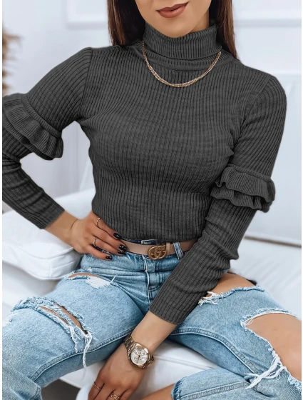 Dámský svetr tmavě šedý Dstreet model 21964216 - FashionStreet