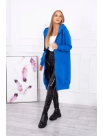 Chrpová dlhá mikina s kapucňou