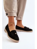 Černé Dámské Semišové Mokasíny Na Ploché Podrážce model 21652477 - Zazoo