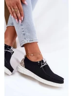 Dámske ľahké textilné poltopánky McKeylor - čierne