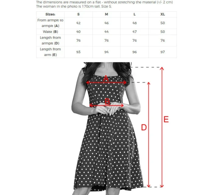 Dámské tmavě modré puntíkované šaty s výstřihem model 21935857 - numoco