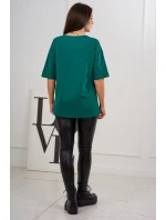 model 18746364 zelená halenka s potiskem - K-Fashion model 18746364 zelená halenka s potiskem - K-Fashion