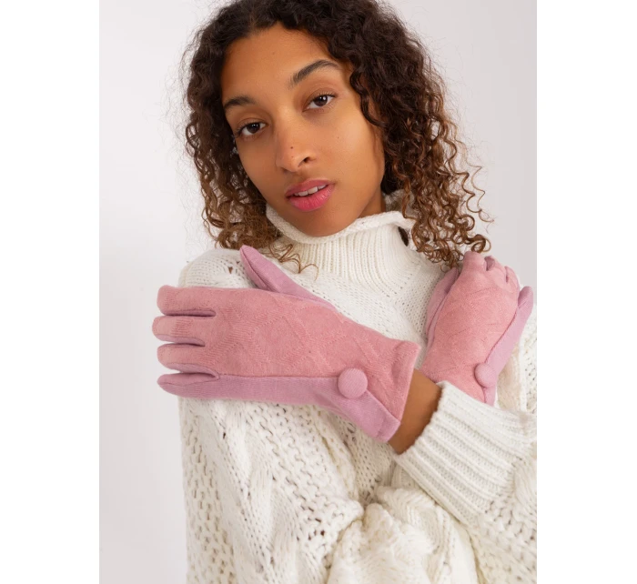 Rękawiczki AT RK model 19381540 jasny różowy - FPrice Rękawiczki AT RK model 19381540 jasny różowy - FPrice