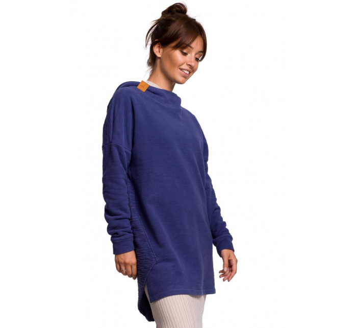 Pletený svetr se lemem indigo model 18002779 - BeWear
