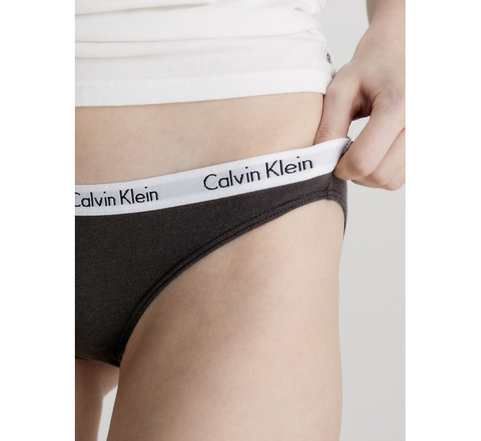 Dámske nohavičky 3 Pack Bikini Briefs Carousel 000QD3588EWZB čierna/biela - Calvin Klein