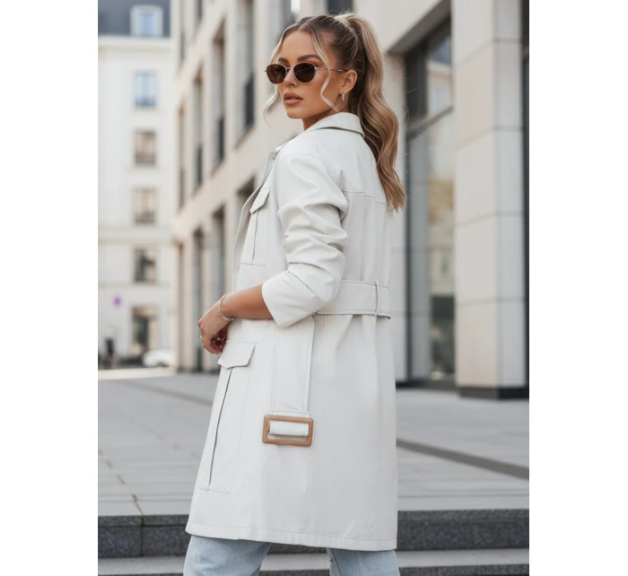 VERMONT dámsky prechodný kabát s viazaním svetlosivý FashionStreet NY0581