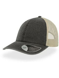 Atlantis Headwear Case 6-panelová truckerová čiapka 33.5070 čierna