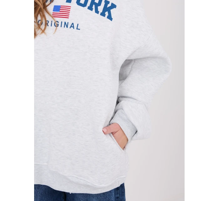 Bluza BL jasny szary model 21819023 - FPrice Bluza BL jasny szary model 21819023 - FPrice