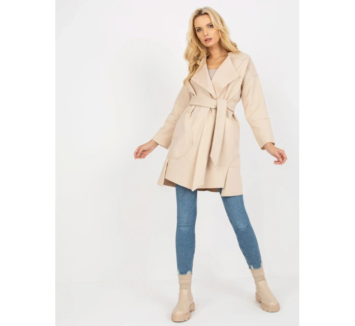 Dámsky kabát TW PL BE M125 light beige - FPrice