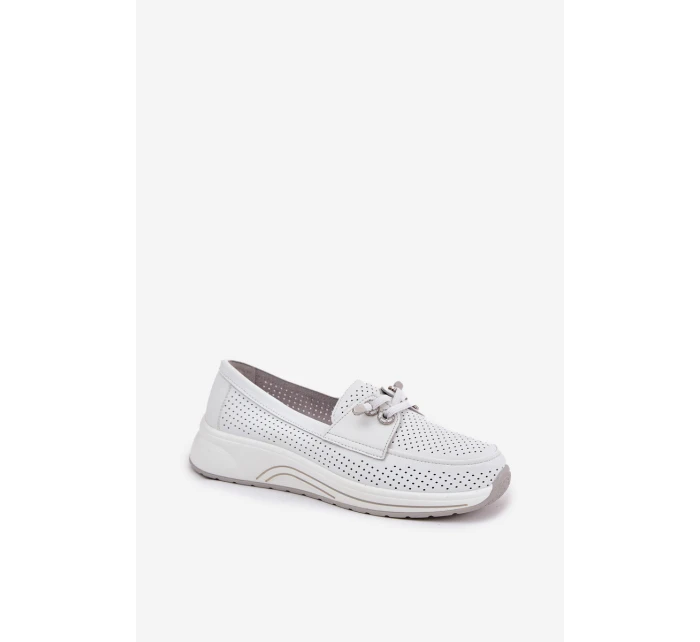 Dámske topánky na platforme 56C2101 White - Artiker Dámske topánky na platforme 56C2101 White - Artiker