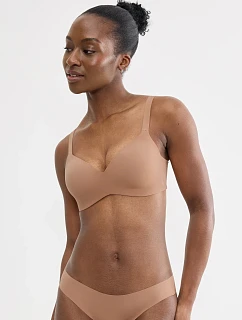 Dámska podprsenka ZERO Feel 2.0 THE UP TShirt Bra Nostalgic Brown telová – SLOGGI