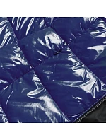 Lakovaná prešívaná bunda pre ženy Cornflower Blue (7695) Lakovaná prešívaná bunda pre ženy Cornflower Blue (7695)