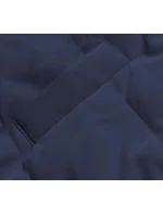 Tmavo modro-khaki dlhá dámska obojstranná vesta (B8137-3)