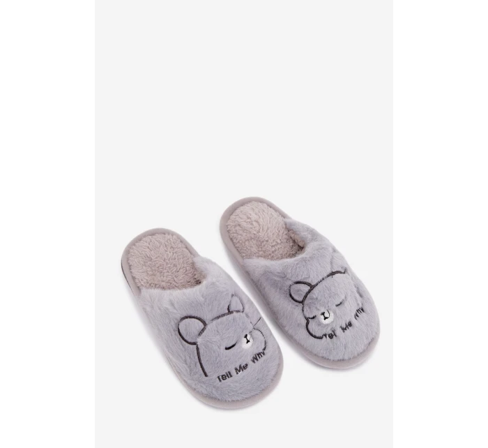 Dětské pantofle s kožešinou modré model 21793912 - Befado