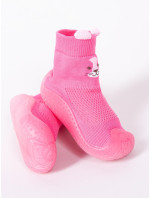 Yoclub Detské dievčenské protišmykové ponožky s gumovou podrážkou OBO-0174G-0600 Pink