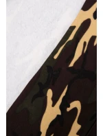 Mikina moro s dlhým chrbtom khaki+hnedá Mikina moro s dlhým chrbtom khaki+hnedá