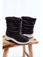 Dziecięce Śniegowce Na Suwak Big Star KK374235 Czarne Dziecięce Śniegowce Na Suwak Big Star KK374235 Czarne