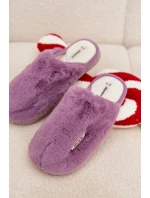 Kožešinové dámské pantofle fialové model 21772478 - Boto