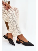 Dámské sandály s pletením na Černé model 21911471 - Boto