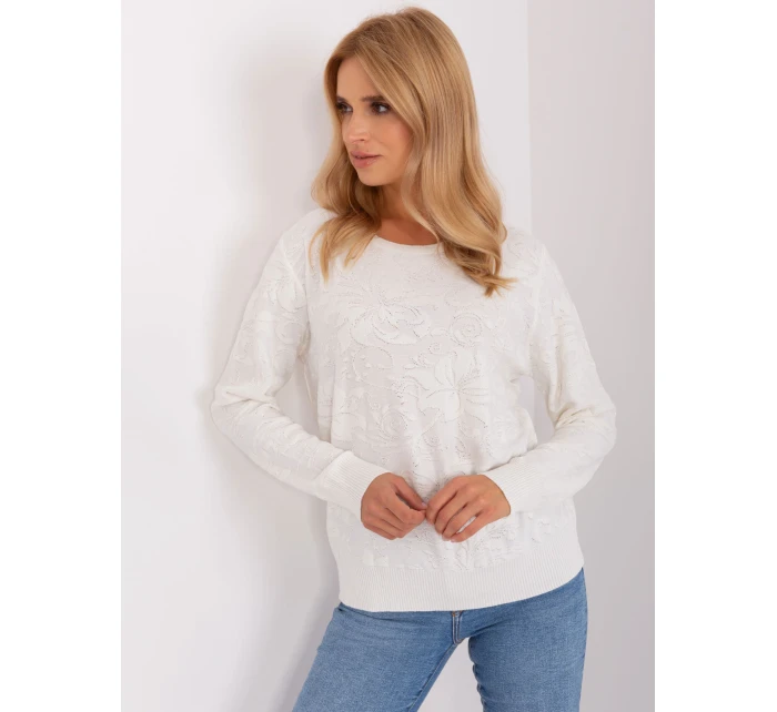 Sweter AT SW model 18900614 ecru - FPrice Sweter AT SW model 18900614 ecru - FPrice