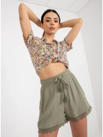 Dámske šortky D73760M62233KB khaki - FPrice