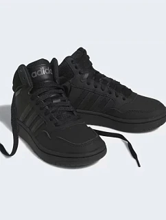 Unisexová juniorská členková obuv Hoops Mid 3.0 K Jr HR0228 Čierna – Adidas