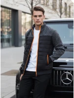 Kurtka męska przejściowa pikowana czarna model 22013981 - FashionStreet