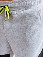 FashionStreet pánske svetlosivé teplákové šortky SX2248