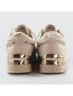 Béžové dámske tenisky adidasky so zvýšenou podrážkou (666-21)