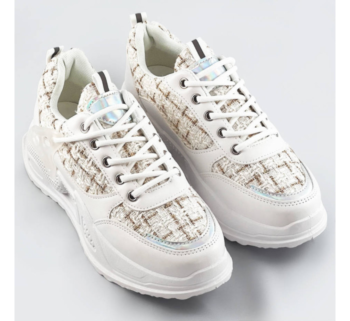 Biele dámske športové topánky (7003)