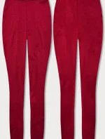 Červené bavlnené dámske legíny (YW1001-5)