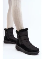 Dámské zimní boty s kožešinou černé model 21644820 - Boto Dámské zimní boty s kožešinou černé model 21644820 - Boto