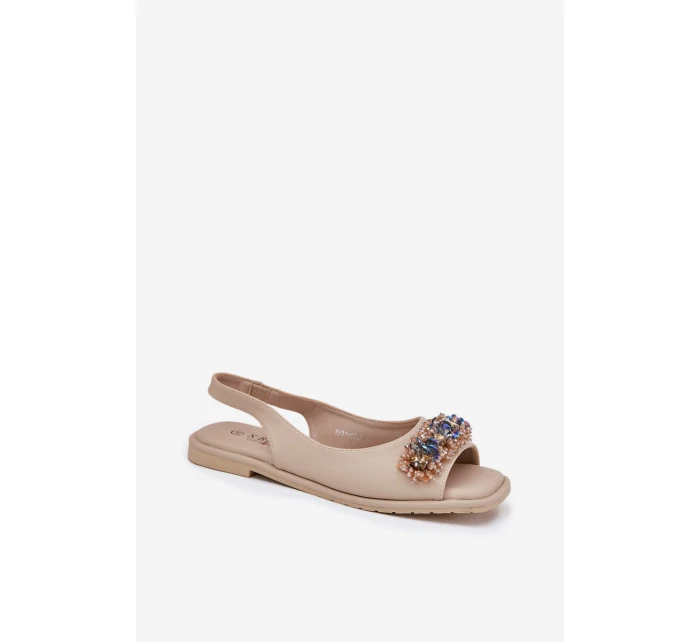 Dámské Ploché Sandály S  Béžové model 21698318 - S.Barski