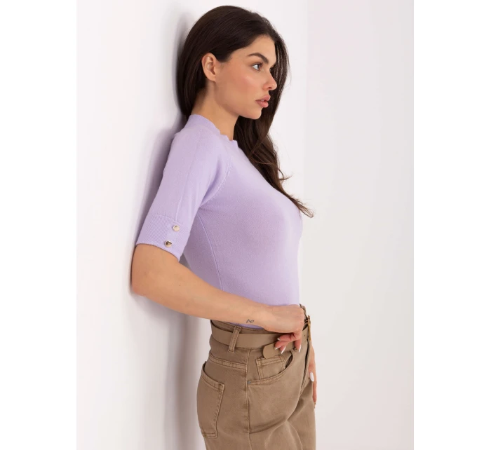 Sweter PM SW model 21776355 jasny fioletowy - FPrice Sweter PM SW model 21776355 jasny fioletowy - FPrice