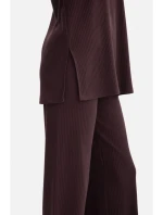 B301 Rebrovaný pletený top - tmavá čokoláda B301 Rebrovaný pletený top - tmavá čokoláda