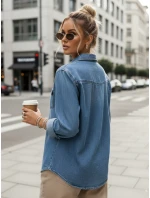 Dámská džínová košile oversize modrá Dstreet model 21987581 - FashionStreet