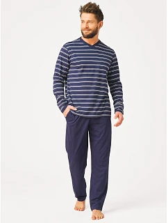 Pyžamo Key MNS 369 B26 s dlhými rukávmi, veľkosti M–2XL
