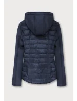 Tmavo modrá prešívaná bunda s neoprénom (B1062-30)