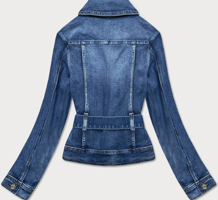 Svetlomodrá krátka džínsová bunda s opaskom (CK1914)