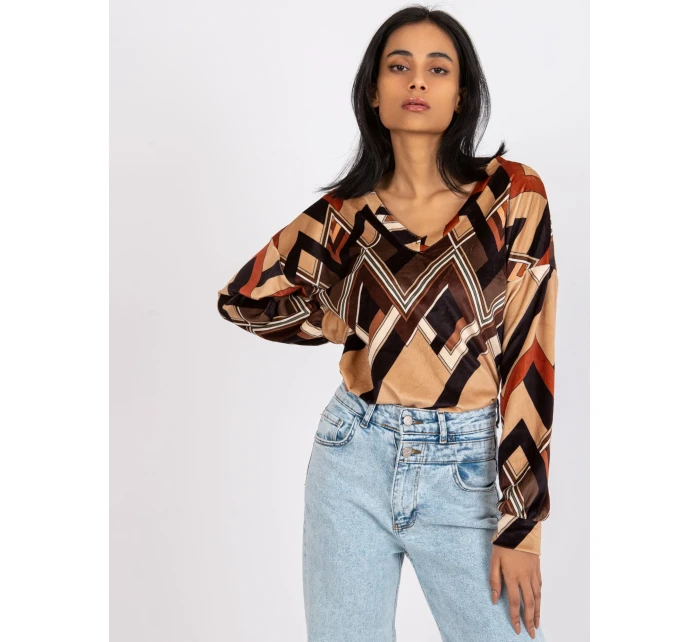 Bluzka DHJ BZ  camelowy model 19776024 - FPrice