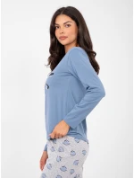 DU PI FP 008.30 sivomodré pyžamo