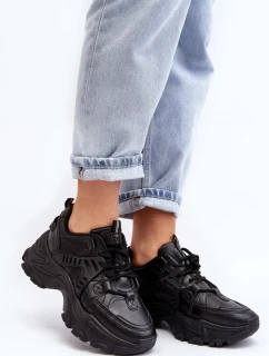 Robustné dámske športové tenisky Black Toderus