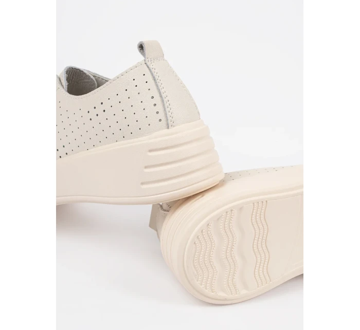 Praktické dámské Jasnobeżowy polobotky platforma Praktické dámské Jasnobeżowy polobotky platforma