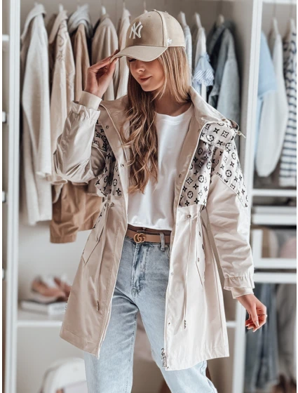 Dámská přechodná bunda parka béžová Dstreet model 21986946 - FashionStreet Dámská přechodná bunda parka béžová Dstreet model 21986946 - FashionStreet