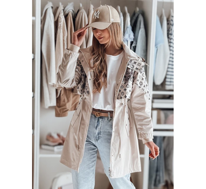 Dámská přechodná bunda parka béžová Dstreet model 21986946 - FashionStreet Dámská přechodná bunda parka béžová Dstreet model 21986946 - FashionStreet