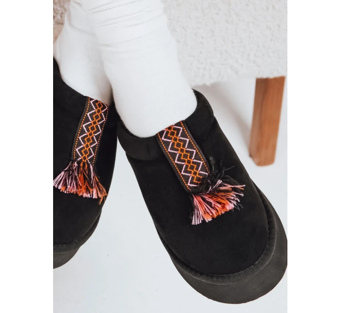 Dámské zateplené žabky černé Dstreet model 21994321 - FashionStreet