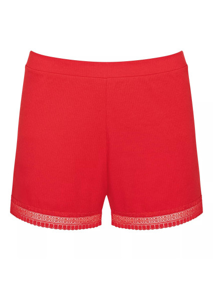 Dámske šortky GO Ribbed Short - CAMPARI - červené 0024 - SLOGGI