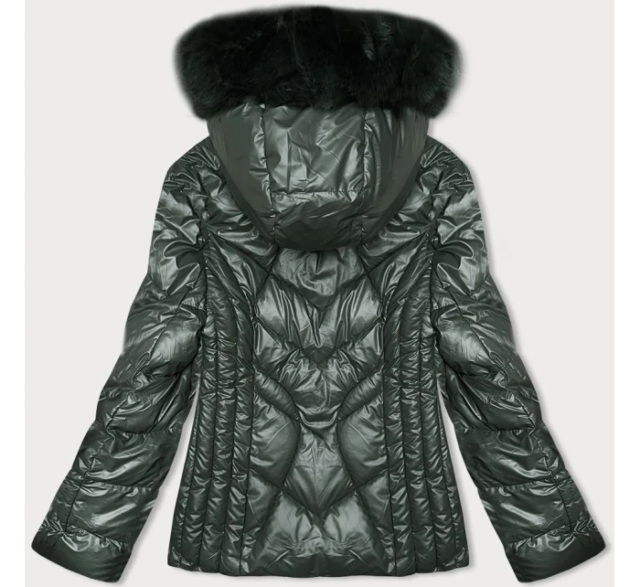 Dámska zimná bunda s odnímateľnou kapucňou S'west khaki (B8180-11)