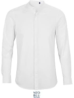 NEOBLU Bart Men Popelínová košeľa s dlhými rukávmi a mao golierom 24.3792 optic white NEOBLU Bart Men Popelínová košeľa s dlhými rukávmi a mao golierom 24.3792 optic white