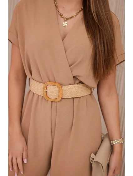 Kombinéza s ozdobným páskem v pase Velbloud